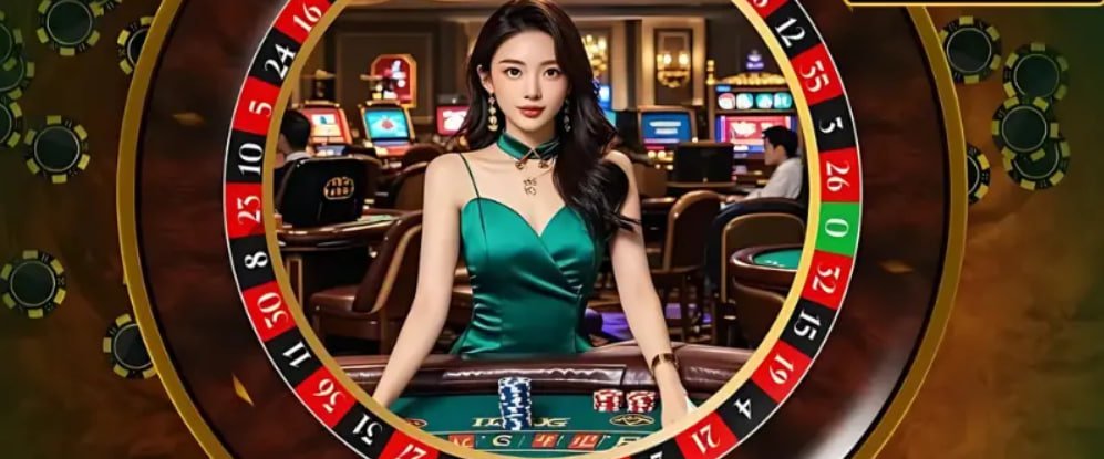 Tampilan meja Baccarat live di jalatogel dengan dealer profesional dan multi-kamera